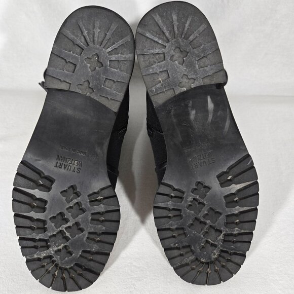 STUART WEITZMAN Eclectic Grandpa BLACK Nylon Upper Combat Boots Women Size 7.5B - Picture 17 of 17